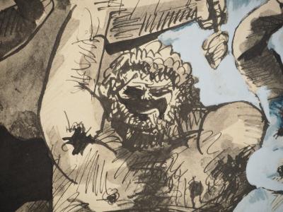 Pablo PICASSO : Bacchanale, Lithographie et pochoir 2