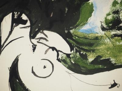 Pablo PICASSO: The Flutist, Lithograph and Stencil 2