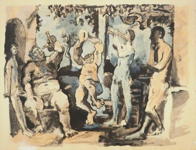 Pablo PICASSO : Célébration de Bacchus, Lithographie et pochoir 2