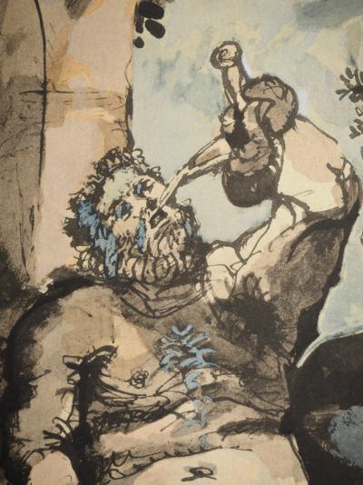 Pablo PICASSO : Célébration de Bacchus, Lithographie et pochoir 2