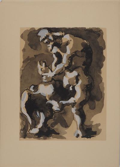 Jacques LIPCHITZ : Dessin pour Prométhée, Lithographie originale, Signée 2