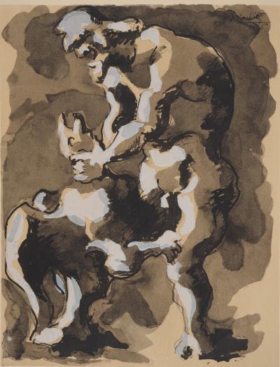 Jacques LIPCHITZ : Dessin pour Prométhée, Lithographie originale, Signée 2
