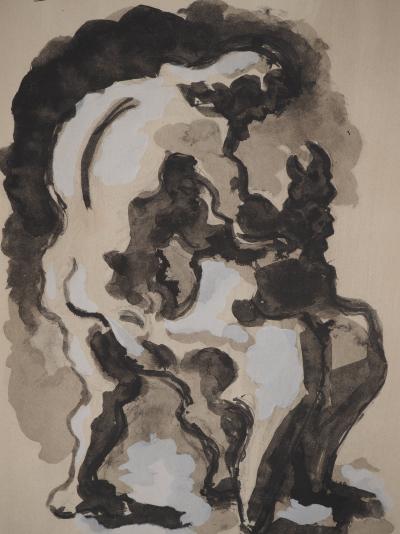 Jacques LIPCHITZ : Prométhée se débattant, Lithographie originale, Signée 2