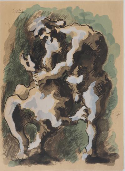 Jacques LIPCHITZ : La victoire de Prométhée, Lithographie originale, Signée 2