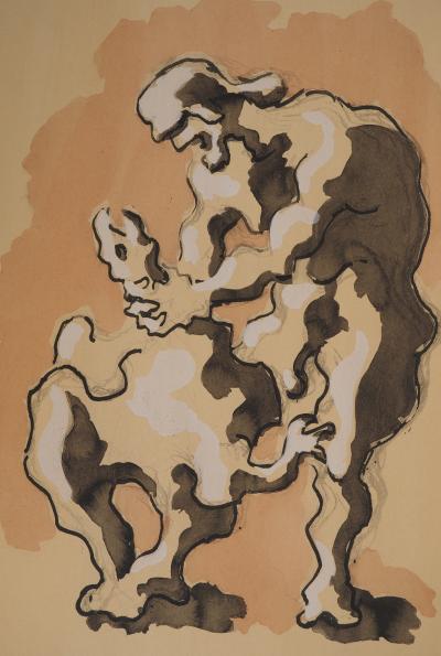 Jacques LIPCHITZ: The torture, Original lithograph, Signed 2