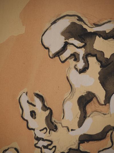 Jacques LIPCHITZ: The torture, Original lithograph, Signed 2