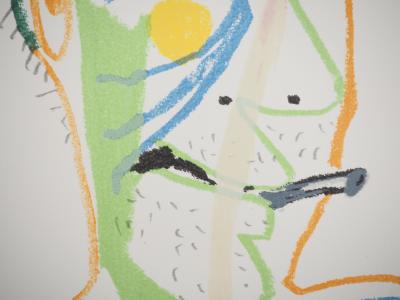 Pablo PICASSO : Le Goût du Bonheur, Autoportrait vieillissant, Lithographie 2