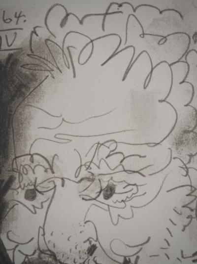 Pablo PICASSO : Le Goût du Bonheur, Portrait d'un vieillard, Lithographie 2