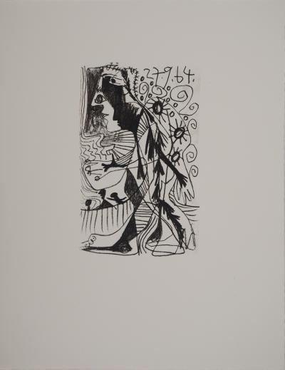 Pablo PICASSO: The Taste of Happiness, Cubist Portrait, Lithograph 2
