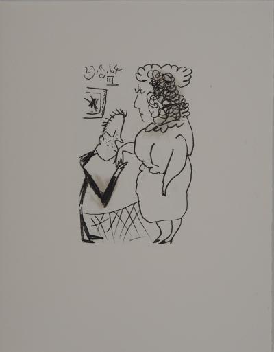 Pablo PICASSO : Le Goût du Bonheur, Les bourgeois, Lithographie 2