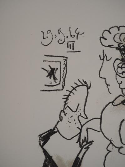 Pablo PICASSO : Le Goût du Bonheur, Les bourgeois, Lithographie 2