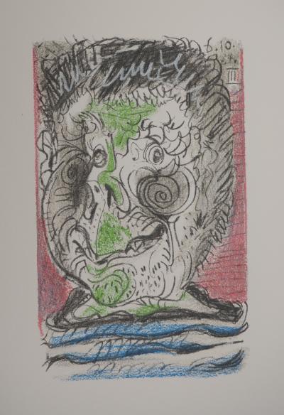 Pablo PICASSO : Le Goût du Bonheur, Autoportrait Surréaliste, Lithographie 2