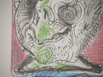 Pablo PICASSO : Le Goût du Bonheur, Autoportrait Surréaliste, Lithographie 2