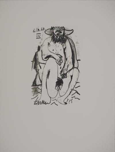 Pablo PICASSO : Le Goût du Bonheur, L’artiste en Minotaure, Lithographie 2
