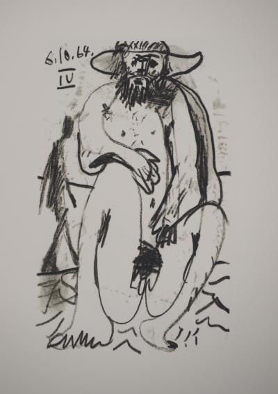 Pablo PICASSO : Le Goût du Bonheur, L’artiste en Minotaure, Lithographie 2