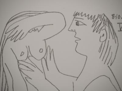 Pablo PICASSO : Le Goût du Bonheur, Flirt, Lithographie 2