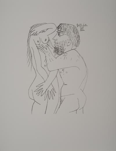 Pablo PICASSO : Le Goût du Bonheur, Les chéris, Lithographie 2