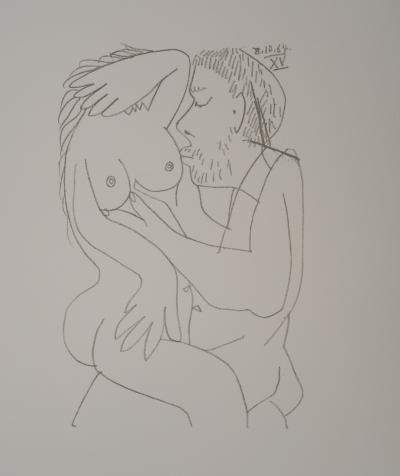 Pablo PICASSO : Le Goût du Bonheur, Les étreintes Lithographie 2