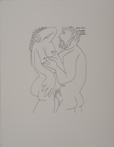 Pablo PICASSO: The Taste of Happiness, The Lovers, Lithograph 2