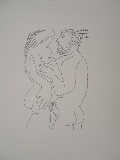 Pablo PICASSO: The Taste of Happiness, The Lovers, Lithograph 2