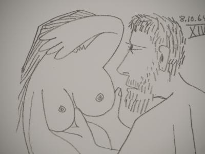 Pablo PICASSO: The Taste of Happiness, Erotic Moment, Lithograph 2