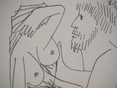 Pablo PICASSO: The Taste of Happiness, Moment of Intimacy, Lithograph 2