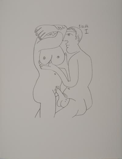 Pablo PICASSO : Le Goût du Bonheur, Intimité partagée, Lithographie 2