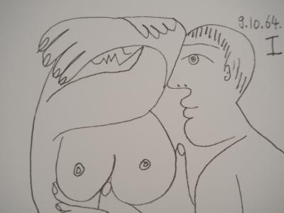 Pablo PICASSO : Le Goût du Bonheur, Intimité partagée, Lithographie 2