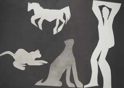 Pablo PICASSO : Diurnes, L'homme au chat I, Phototypie originale 2