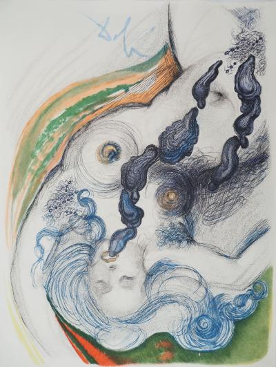 Salvador Dali : Casanova, Nu et huitres aphrodisiaques, Gravure originale signée 2