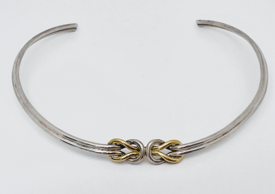 ZOLOTAS - Collier torque vintage en argent et or jaune 2