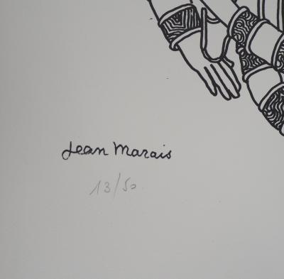 Jean MARAIS : Motifs indiens,  Lithographie originale Signée 2