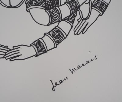 Jean MARAIS : Motifs indiens,  Lithographie originale Signée 2