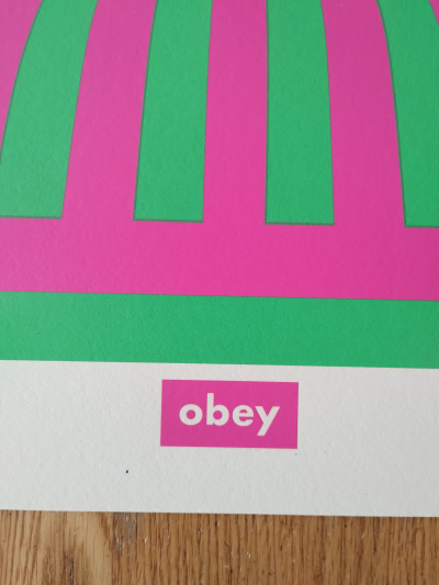 Shepard FAIREY (Obey) - Op-Art Icon (Green) - Sérigraphie signée, numerotée au crayon 2