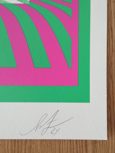 Shepard FAIREY (Obey) - Op-Art Icon (Green) - Sérigraphie signée, numerotée au crayon 2