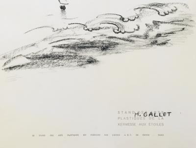 Helène GALLET - Bord de mer, 1954 - Dessin signé 2
