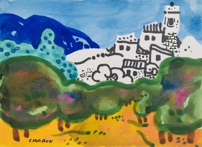 Guy CHARON - Provence, 1984 - Aquarelle originale signée 2