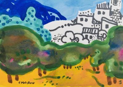 Guy CHARON - Provence, 1984 - Aquarelle originale signée 2