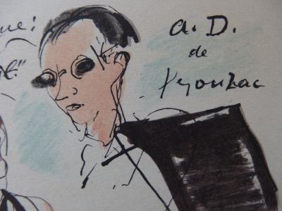André Dunoyer de SEGONZAC : Paris, Terrasse de Café - Lithographie signée 2