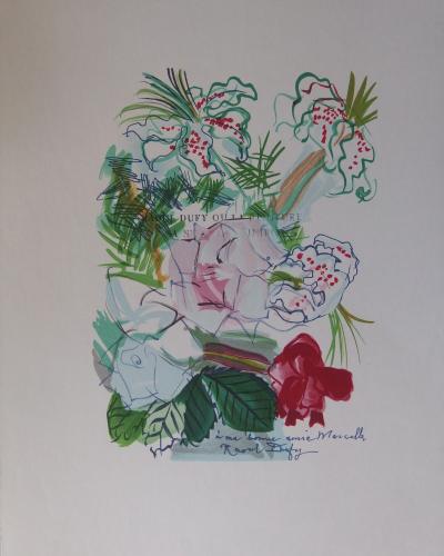 Raoul DUFY - Bouquet coloré - Lithographie signée 2