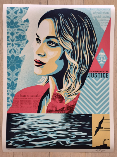 Shepard FAIREY (Obey) - Environmental Justice - Sérigraphie signée, numerotée au crayon 2