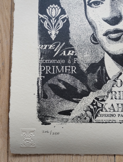 Shepard FAIREY (Obey) - The Woman Who Defeated Pain (Frida Kahlo)  (Letterpress) 2