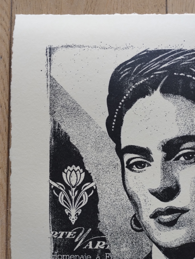 Shepard FAIREY (Obey) - The Woman Who Defeated Pain (Frida Kahlo)  (Letterpress) 2