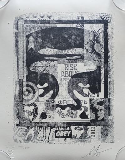 Shepard FAIREY (Obey) - Obey Face Collage (Top)  (Letterpress) - Impression typographique 2