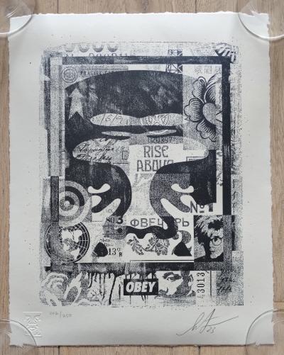Shepard FAIREY (Obey) - Obey Face Collage (Top)  (Letterpress) - Impression typographique 2