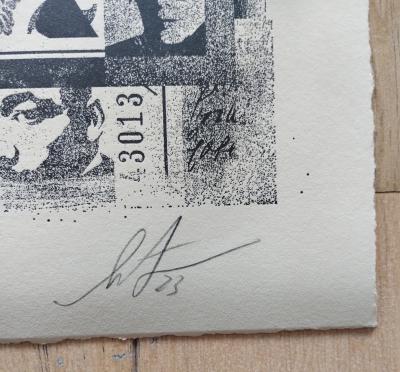 Shepard FAIREY (Obey) - Obey Face Collage (Top)  (Letterpress) - Impression typographique 2