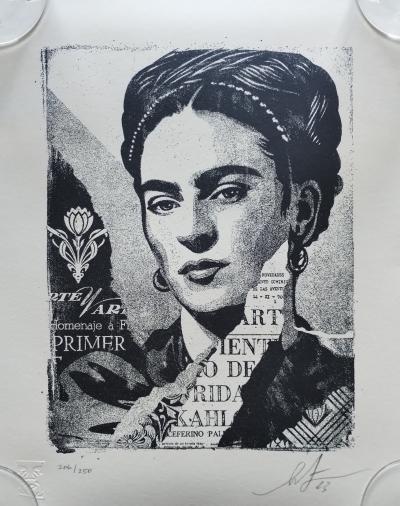 Shepard FAIREY (Obey) - The Woman Who Defeated Pain (Frida Kahlo)  (Letterpress) 2