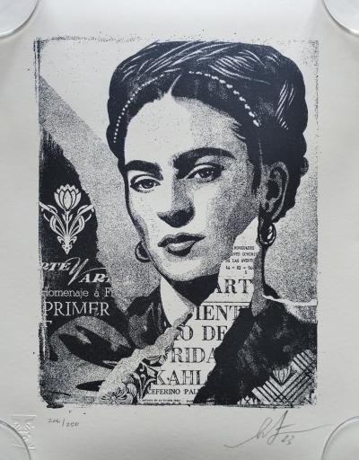 Shepard FAIREY (Obey) - The Woman Who Defeated Pain (Frida Kahlo)  (Letterpress) 2