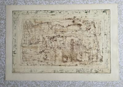 Zao Wou Ki  Flore et faune , gravure 3 couleurs signée et justifiée (1951) 2