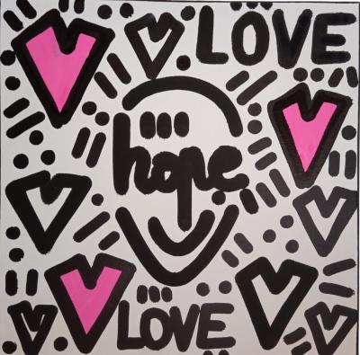 MR Hope - Mr.Hope Love Pink - Acrylique sur toile 2